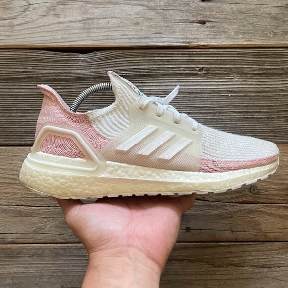 Women adidas UltraBoost 19 Pink Spirit Running Shoes Sneakers
